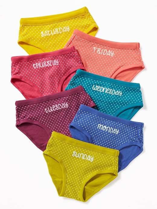 View large product image 1 of 1. Day-Of-The-Week Bikini-Underwear 7-Pack For Toddler Girls