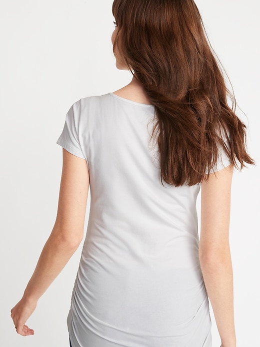 Image number 2 showing, Maternity Fitted Scoop-Neck Tee