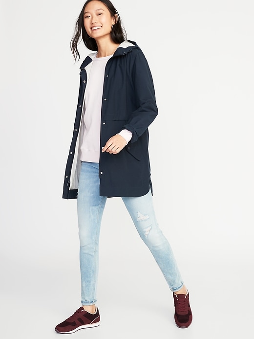 Image number 3 showing, Water-Resistant Hooded Anorak for Women
