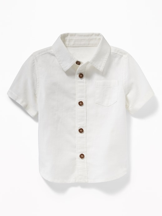 View large product image 1 of 2. Slub-Weave Shirt for Baby