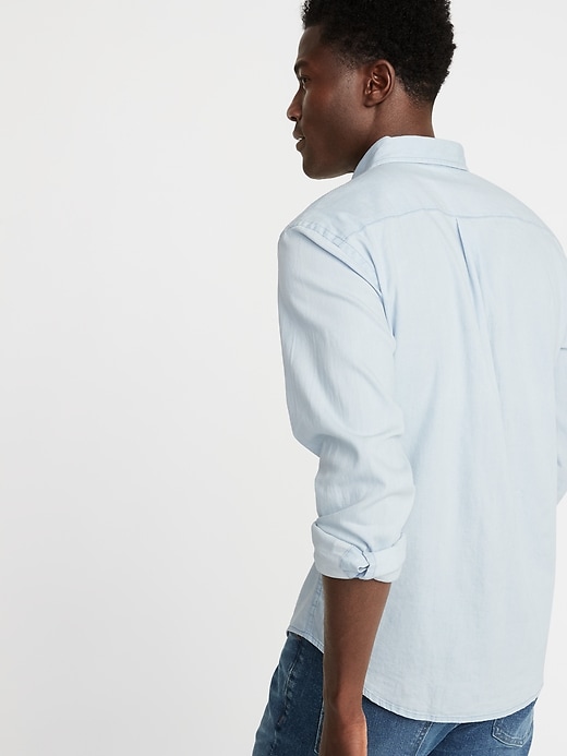 Image number 2 showing, Slim-Fit Built-In Flex Chambray Everyday Shirt