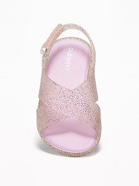 View large product image 4 of 4. Cross-Strap Jelly Sandals For Toddler Girls