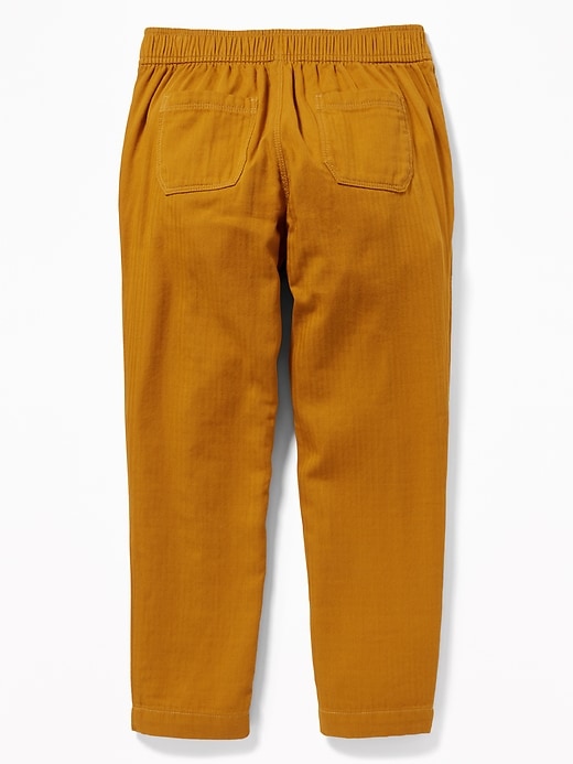 View large product image 2 of 3. Soft Herringbone-Twill Straight-Leg Pants for Girls