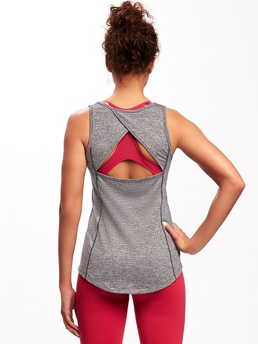 View large product image 1 of 1. Crossback Keyhole Performance Tank for Women