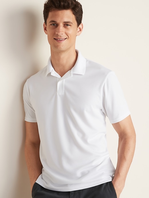 View large product image 1 of 1. Moisture-Wicking Tricot Uniform Polo Shirt