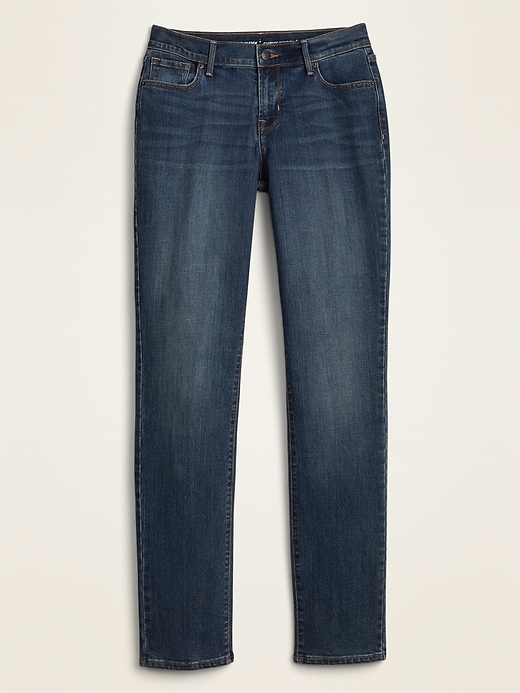 Image number 5 showing, Mid-Rise Curvy Straight Jeans for Women