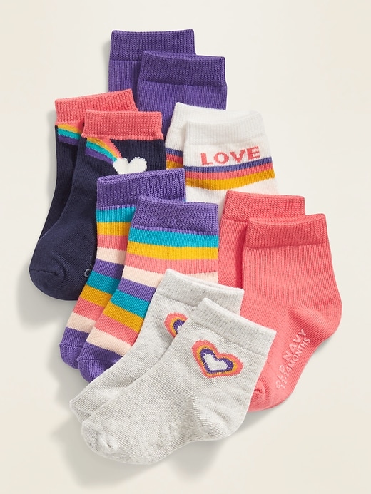 View large product image 1 of 1. Crew Socks 6-Pack for Toddler Girls
