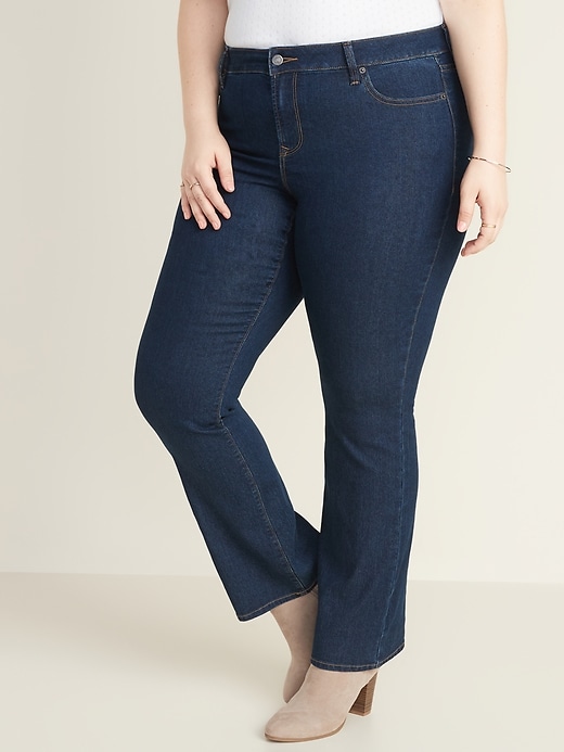 View large product image 1 of 1. Mid-Rise Plus-Size Boot-Cut Jeans