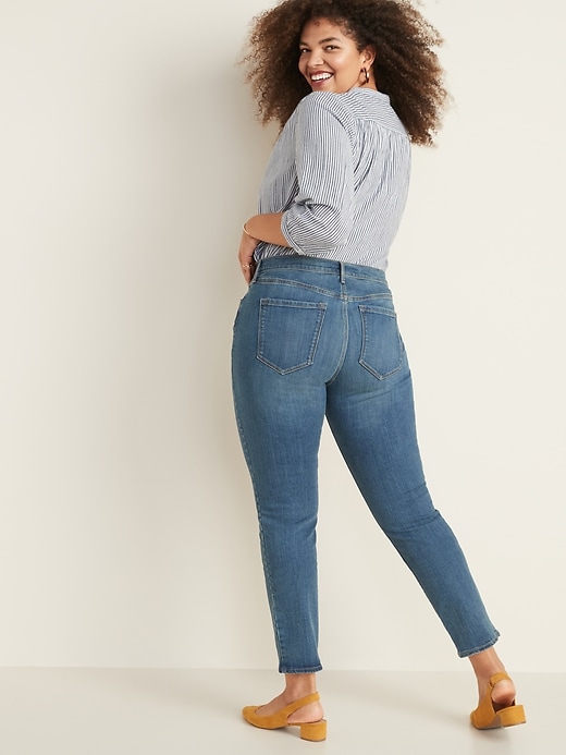 Image number 7 showing, Mid-Rise Curvy Straight Jeans for Women