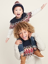 View large product image 3 of 3. Fair Isle Crew-Neck Sweater for Toddler Boys