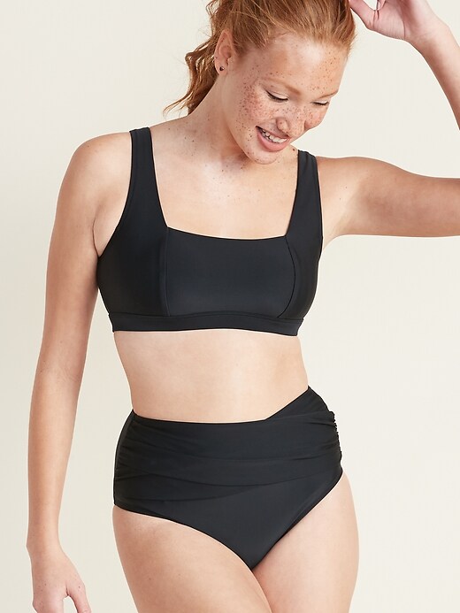Image number 1 showing, Square-Neck Swim Top