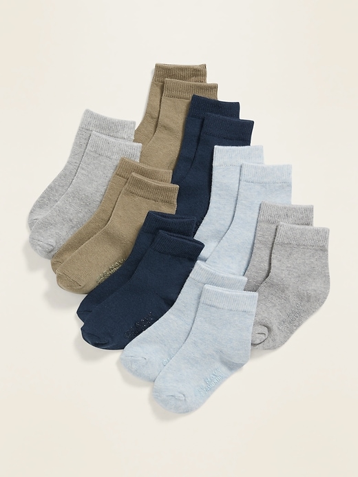 View large product image 1 of 1. Unisex Crew Socks 8-Pack For Toddler & Baby