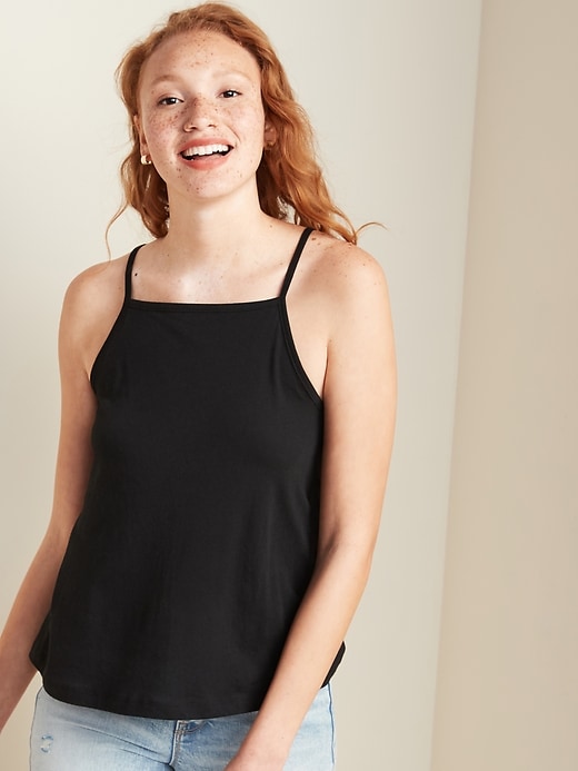 View large product image 1 of 1. Square-Neck Jersey Cami