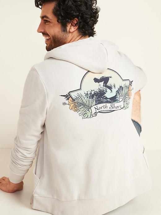 Image number 2 showing, "North Shore" Graphic French Terry Zip Hoodie