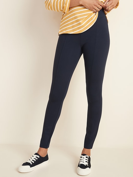 View large product image 1 of 2. High-Waisted Stevie Ponte-Knit Pants for Women