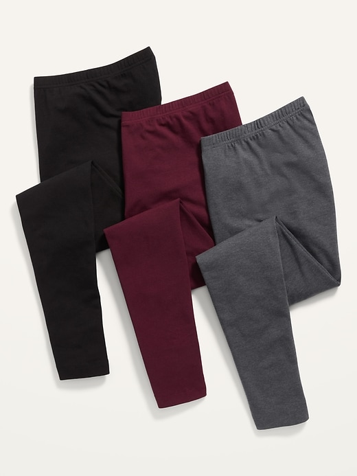 View large product image 1 of 1. High-Waisted Jersey Leggings 3-Pack For Women
