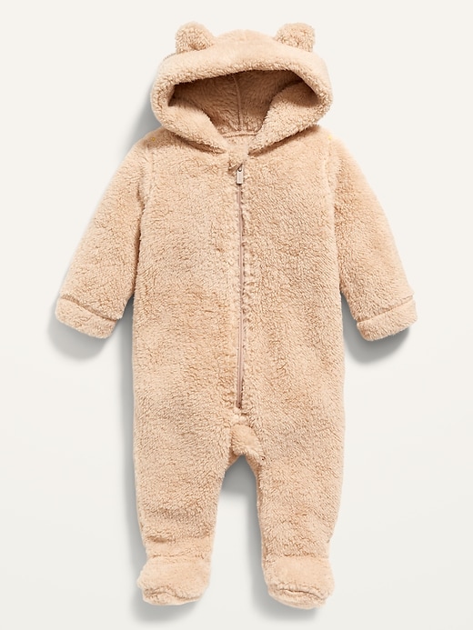 View large product image 1 of 2. Unisex Bear-Critter Sherpa One-Piece for Baby