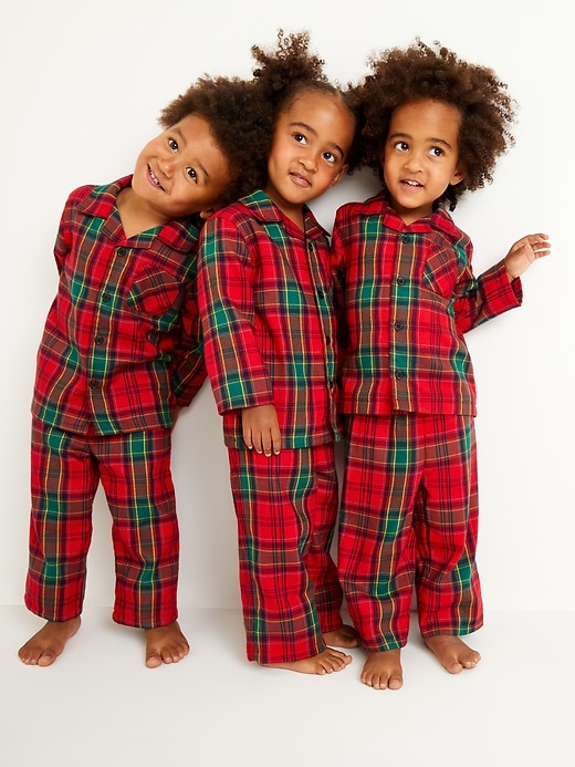 View large product image 1 of 4. Unisex Plaid Pajama Set for Toddler & Baby