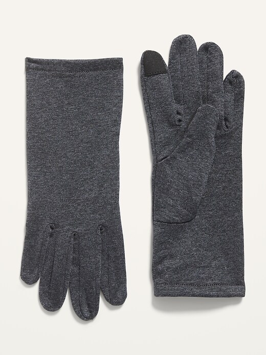 View large product image 1 of 1. Gender-Neutral Text-Friendly Micro Performance Fleece Gloves for Kids