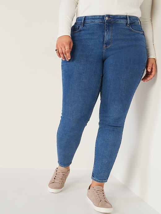 High Waisted Secret Slim Pockets Rockstar Super Skinny Plus Size Jeans