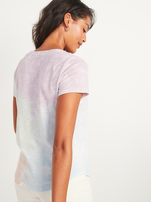 Image number 2 showing, Relaxed EveryWear Tie-Dye Scoop-Neck Tee for Women