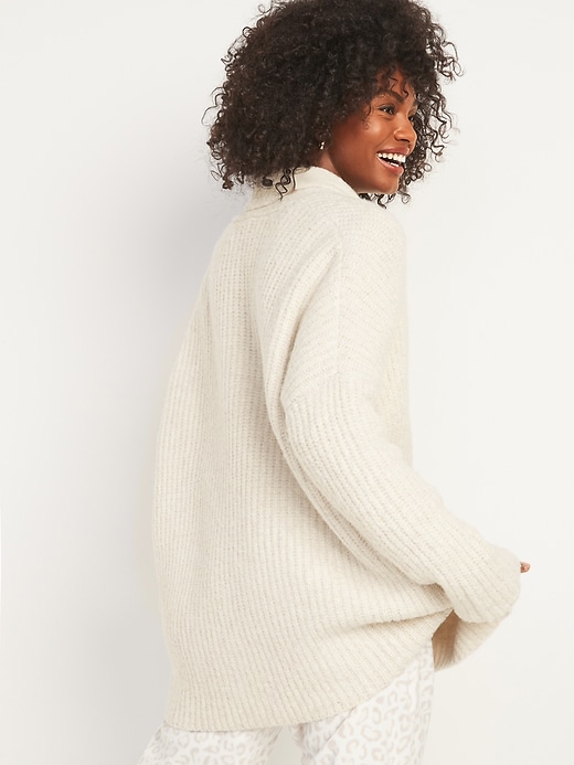 Image number 2 showing, Slouchy Open-Front Sweater for Women
