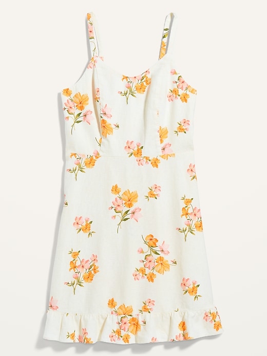 Image number 4 showing, Floral-Print Fit & Flare Ruffle-Hem Cami Dress