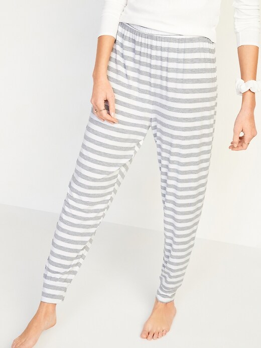 View large product image 1 of 2. High-Waisted Sunday Sleep Ultra-Soft Jogger Pajama Pants