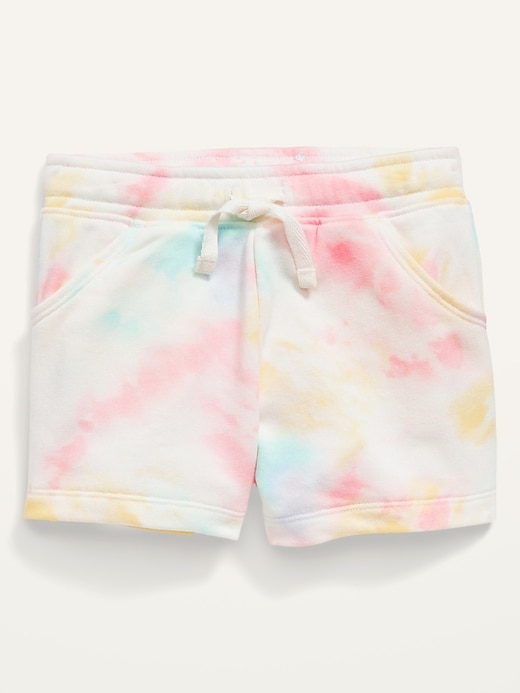 View large product image 1 of 2. Functional-Drawstring Printed French Terry Shorts for Toddler Girls