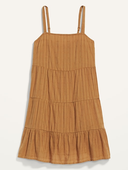 Image number 4 showing, Sleeveless Tiered Dobby Swing Dress