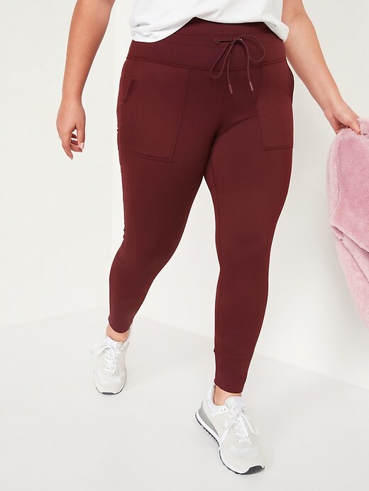 View large product image 1 of 2. High-Waisted CozeCore Plus-Size Jogger Sweatpants