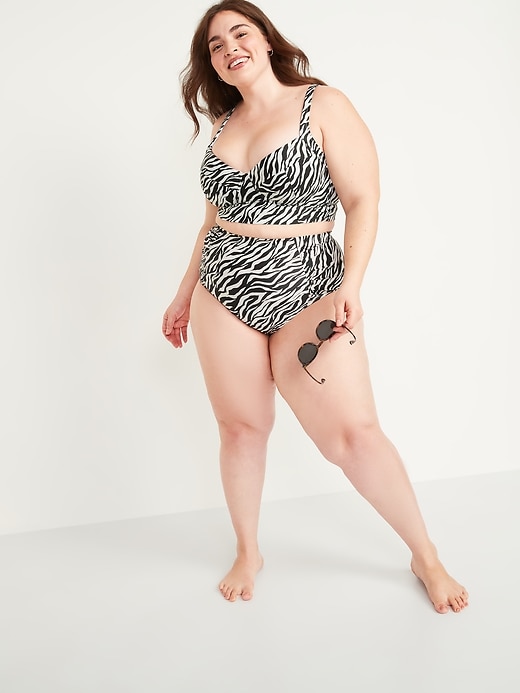 Image number 3 showing, Long-Line Underwire Plus-Size Bralette Swim Top