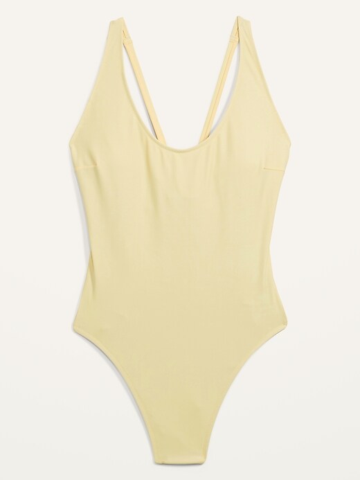 Image number 4 showing, Scoop-Neck French-Cut One-Piece Swimsuit