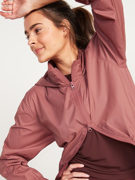 Image number 3 showing, Go-H20 Water-Repellent Hooded Rain Jacket