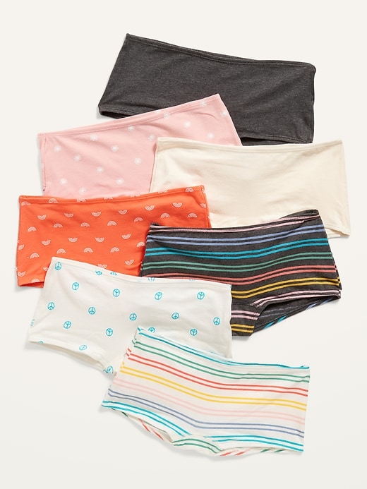 View large product image 1 of 1. 7-Pack Boy Short Underwear for Girls