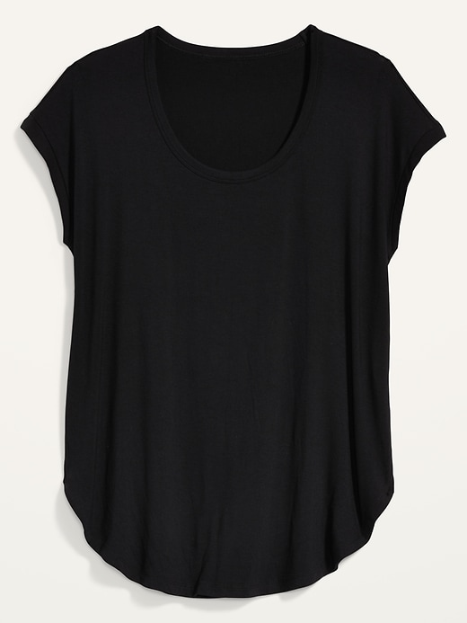 View large product image 2 of 2. Luxe Scoop-Neck Tunic Tee