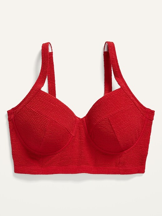 Image number 4 showing, Textured Underwire Plus-Size Bralette Swim Top