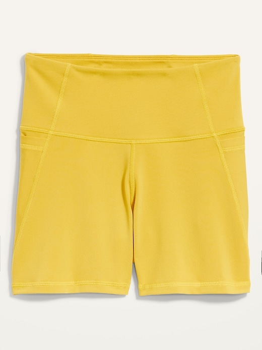 Image number 4 showing, High-Waisted PowerPress Side-Pocket Biker Shorts for Women - 5-inch inseam