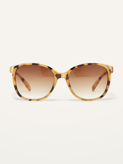 View large product image 1 of 3. Tortoiseshell Square-Frame Sunglasses For Women