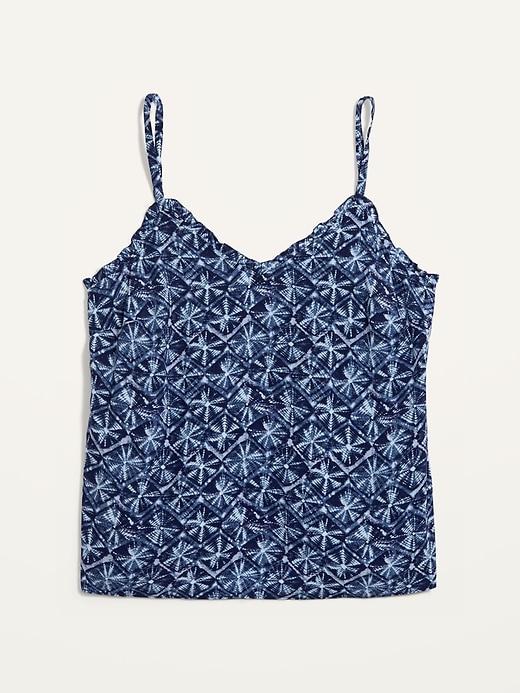 Image number 4 showing, Ruffled Tie-Dye V-Neck Cami Top