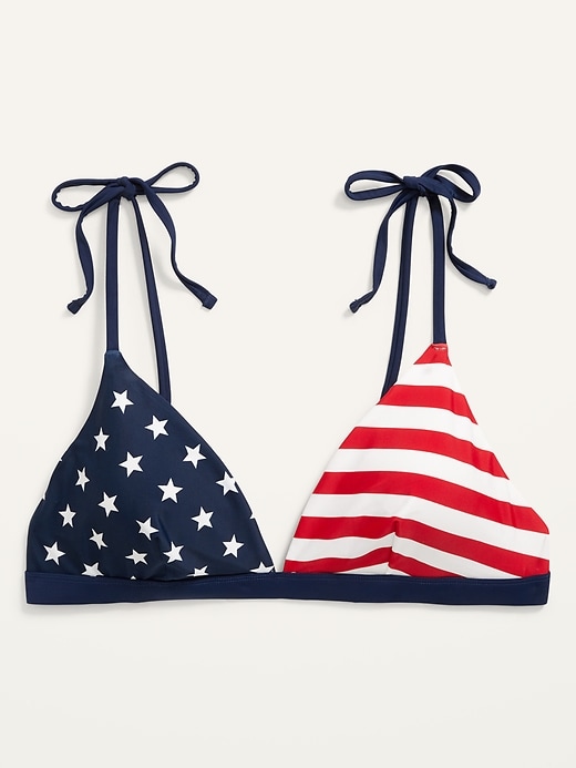 Image number 4 showing, Americana Plus-Size Triangle Bikini Swim Top