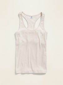 View large product image 3 of 3. Rib-Knit Shelf-Bra Pajama Tank Top