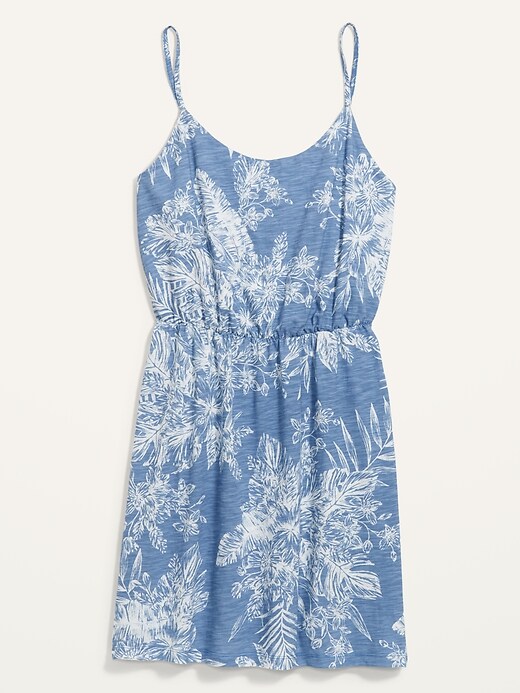 Image number 4 showing, Waist-Defined Printed Slub-Knit Midi Dress