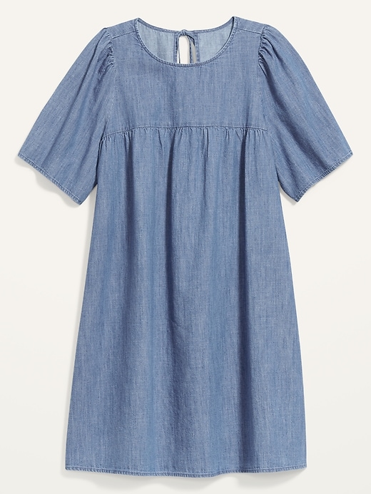 Image number 4 showing, Chambray Tie-Back Swing Dress