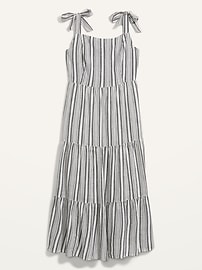 View large product image 3 of 3. Fit & Flare Sleeveless Striped Maxi Dress