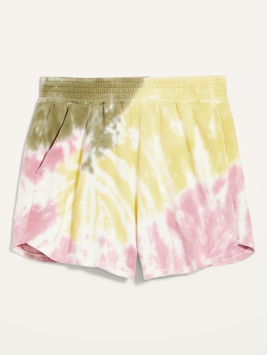 Image number 2 showing, Extra High-Waisted Textured Dolphin-Hem Lounge Shorts -- 3.5-inch inseam