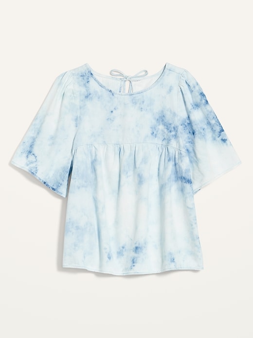 Image number 4 showing, Oversized Tie-Dyed Jean Top