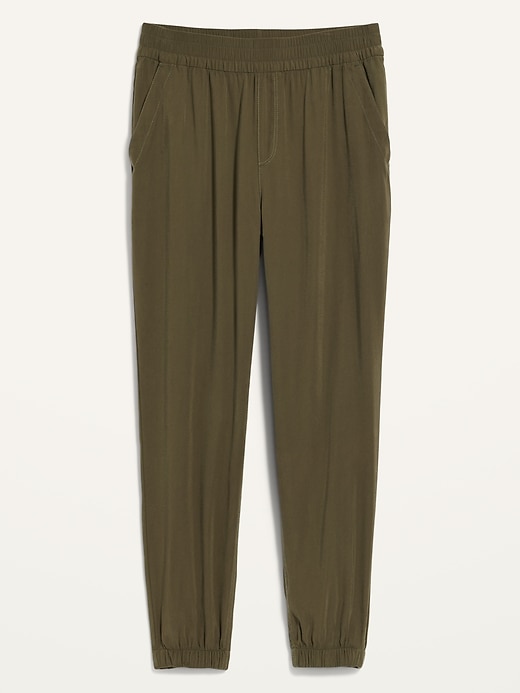 Image number 3 showing, High-Waisted Twill Jogger Pants