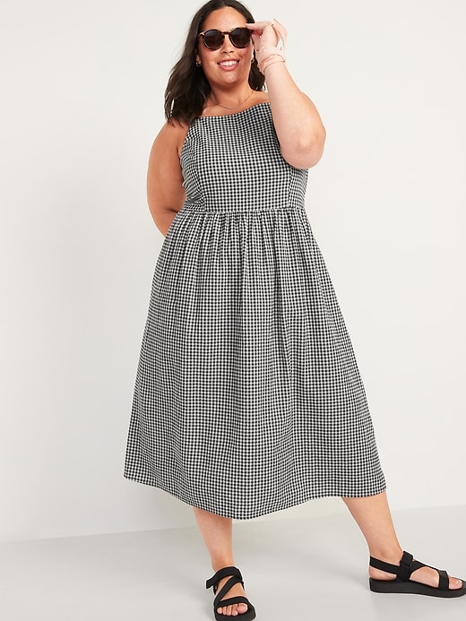 Image number 7 showing, Fit & Flare Gingham Midi Cami Dress