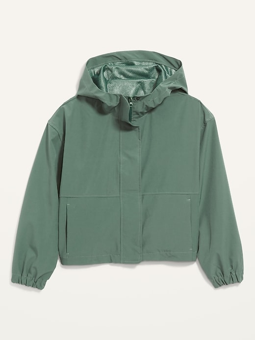 Image number 4 showing, Water-Resistant Hooded Cropped Utility Jacket